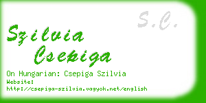 szilvia csepiga business card